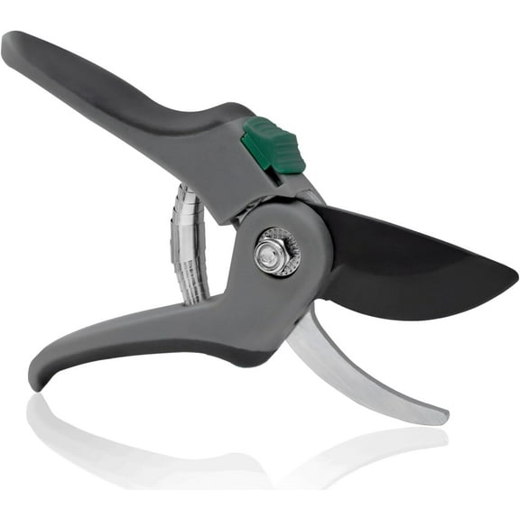 8" Bypass Pruning Shears Gardening Pruners Heavy Duty Secateurs Clippers Handheld Garden Tools for Rose Flower Plants Trimming, 1 Inch Cut