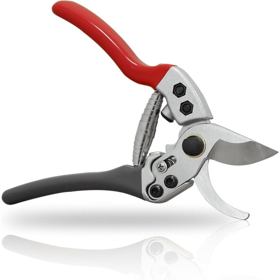 8" Bypass Prunning Shear Garden Scissors, SK5 Sharp Precision Cut Steel Pruner, Blade Lock