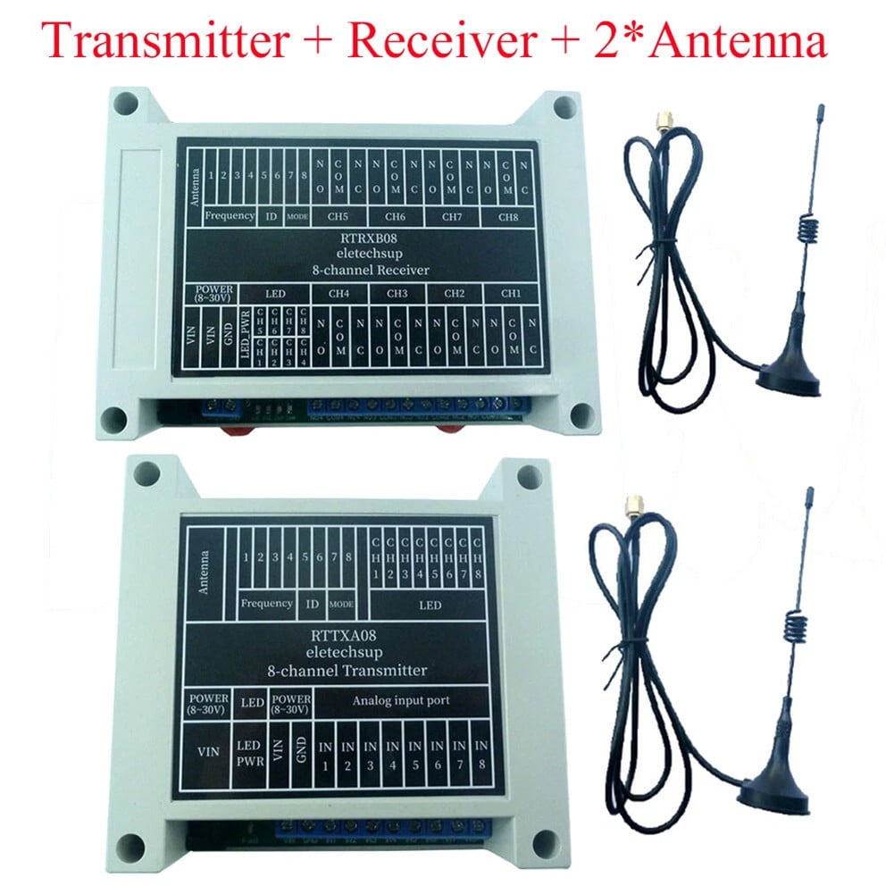 8 CH 433MHz for Lora Remote Control Point-Point Wireless IO Relay ...