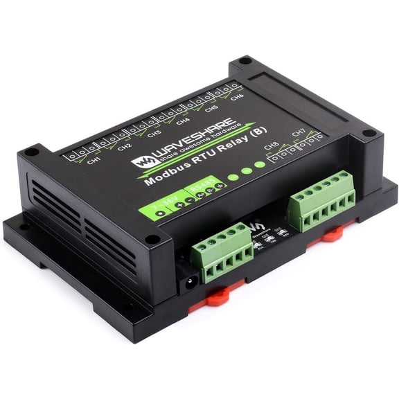 8-CH Modbus RTU Relay Module with RS485 Interface, Modbus RTU Protocol, 7~36V Power Supply, Multi Isolation Protection Circuits Such as Power Isolation, Magnetical Isolation, TVS Diode etc.