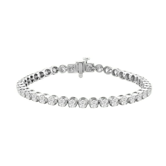 8 Carat Diamond Tennis Bracelet in 14K White Gold (7 Inch) - IGI Certified