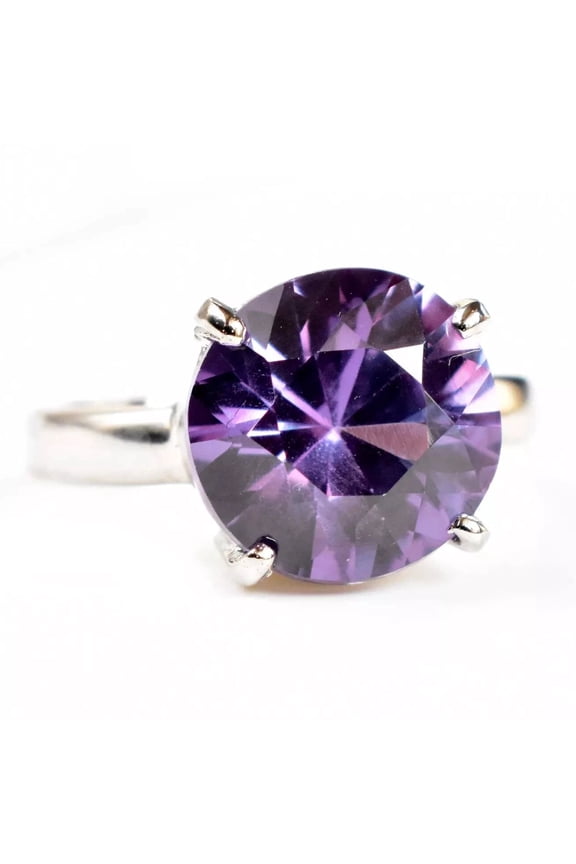8 Carat Natural Color Change Alexandrite Ring in 925 Sterling Silver – Unique Gift for Her