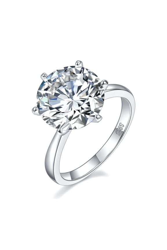 8 Carat Solitaire Moissanite Engagement Rings D Color VVS1 Clarity Big Diamond Ring 925 Sterling Silver Womens Wedding Ring Size 4-9