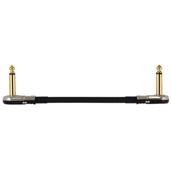 8" Castline Gold Mogami 2524 Guitar Pedal Board Patch Cable TS Low Profile Pancake Connector