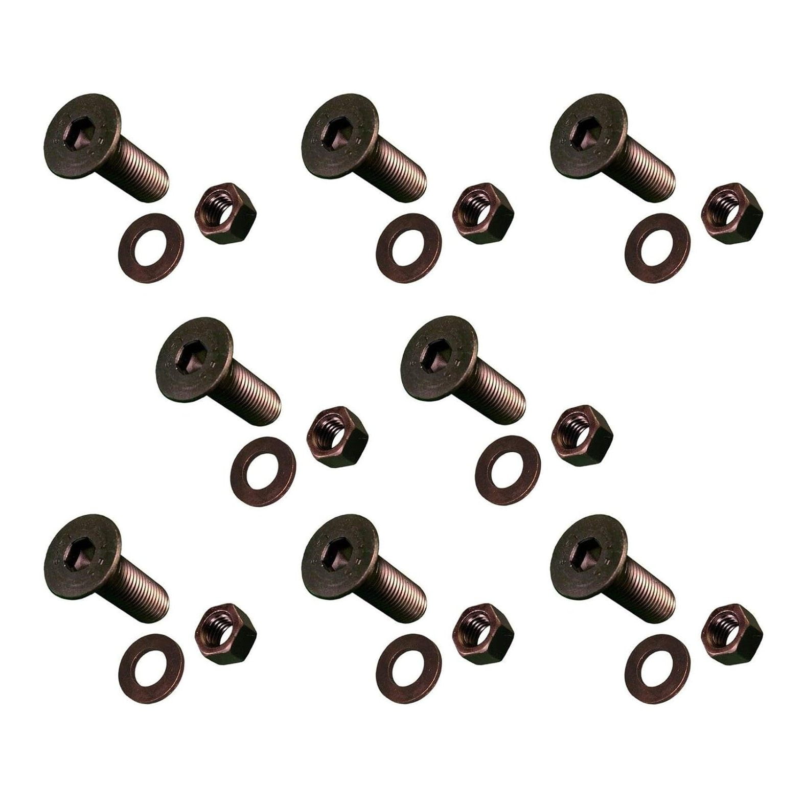 8 Cat/Bobcat Style Cutting Edge Bolts, Nuts, & Washers 5/8 x 2 1/2", 1592953