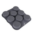 thumbnail image 1 of 8-Cavity Hamburger Bun Pan - Non-Stick Food Grade Silicone Bread Mold for Homemade Buns - Perforated Design for Even Baking, Dishwasher & Oven Safe (Burger/Hotdog Bun Maker), 1 of 9