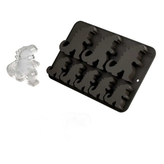 8-Cavity Monster Bite Silicone Mold, Dinosaur Shape for Ice Cubes Chocolate Candy Resin Crafts and Soap Making, Baking Accessory