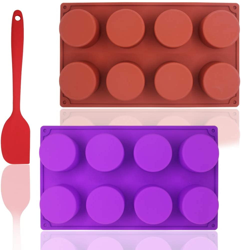 https://i5.walmartimages.com/seo/8-Cavity-Round-Silicone-Mold-Spatula-DuKuan-2-Packs-Non-Stick-Cylinder-Handmade-Soap-Cupcake-Muffin-Ice-Cube-Brown-Purple_e9f259d6-97ea-46ad-b757-5cb90ab7d5d9.62dfe74a613b0104b9e1d601a6163dca.jpeg
