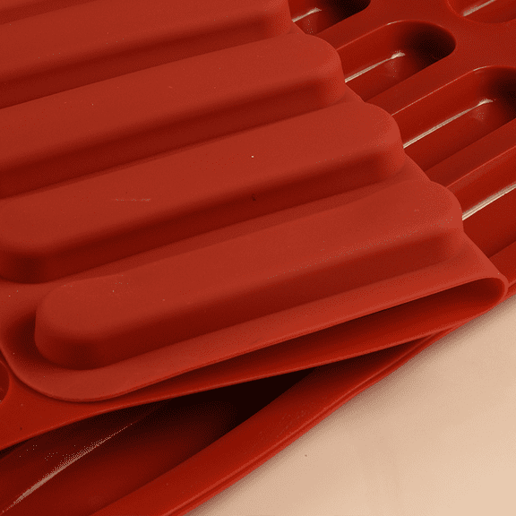 8-Cavity Silicone Finger Biscuit Mold – Perfect for Baking Eclairs, Chocolate Bars & Mini Pastries