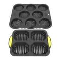 8 Cavity Silicone Hamburger Bread Mold 4 Cavity Silicone Baguette Pan
