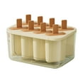 thumbnail image 1 of 8-Cavity Silicone Ice Cream Molds Stackable Reusable Freezer Trays BPA-Free Dessert Maker, 1 of 8