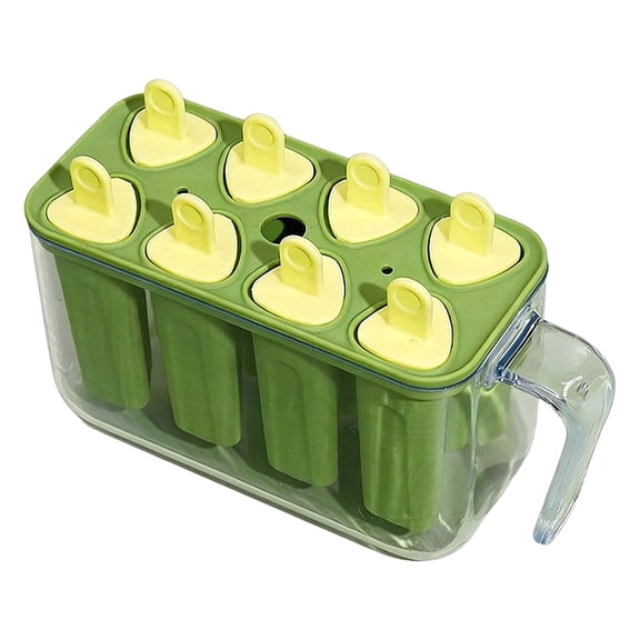 8 Cavity Silicone Ice Pop Molds With Sticks, Reusable & Easy Release, BPA-free Freezer Tray for DIY Homemade Desserts And Popsicles