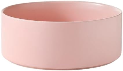8'' Ceramic Dog Bowl - 70Oz Classic Dogs Food & Water Bowl for Medium and Large Breeds, Heavy-Duty Non-Slip Dog Dish, Food Grade Stoneware Pet Bowl, Dishwasher & Microwave Safe, Pink