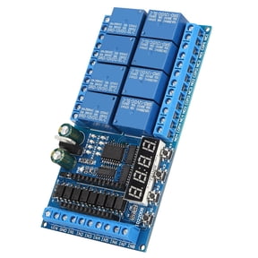 8 Channel 12V Pro Mini PLC Relay Shield Module - Multifunctional Timer Switch Board for Arduino Automation Projects