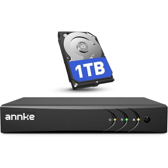 8 Channel 3K Lite Security Digital Video Recorder with 1TB Hard Drive, H.265+ Hybrid 5-in-1 Surveillance DVR, Human & Vehicle Detection, Supports 8CH Analog and 2 IP Cameras for 24/7 Home CCTV