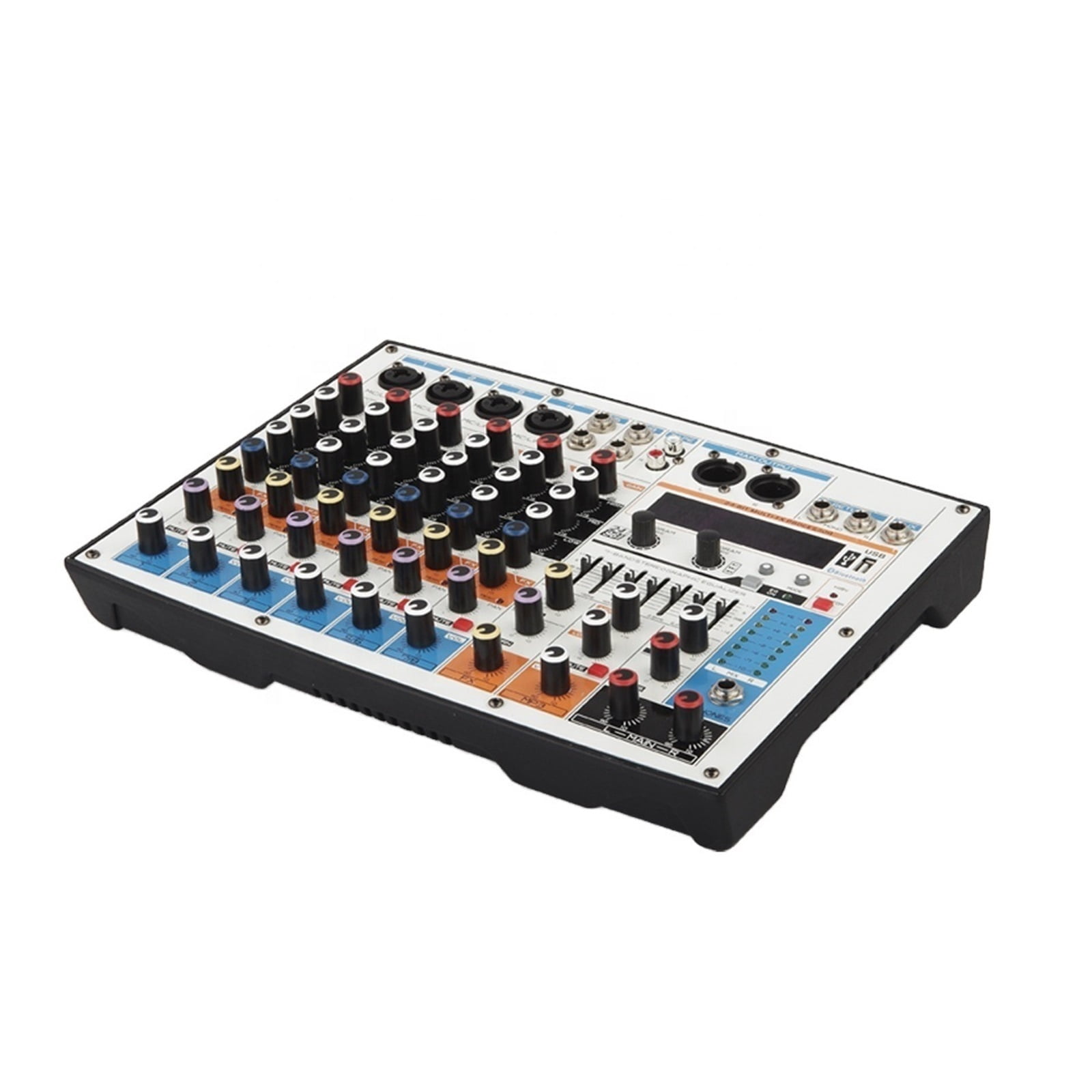 8Channel 48V Phantom Power Mixer Sound Console with USB for Recording