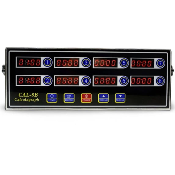 8 Channel Kitchen Timer 8-Channel Commercial Digital Kitchen Timer, Stainless Steel Calculation ...