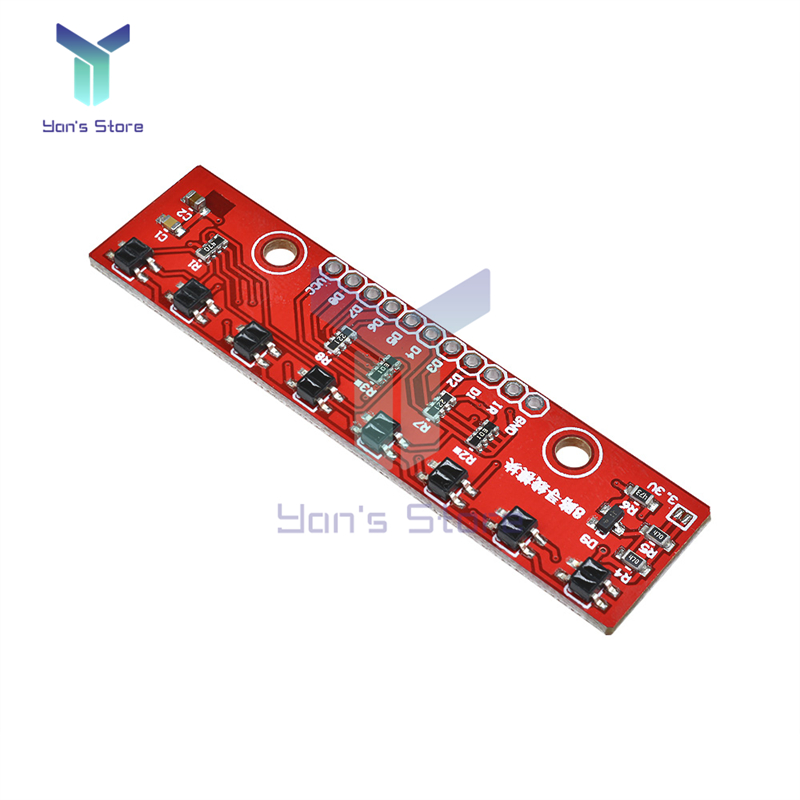 8 Channel IR Infrared Tracking Sensor Module Barrier Line Track Sensor ...