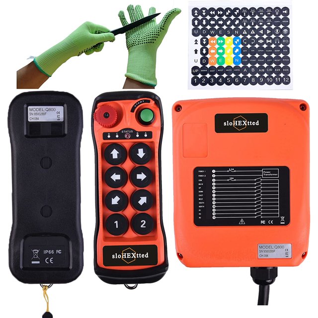 8 Channel Industrial Wireless Crane Radio Remote Control 110460V 110V