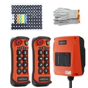 8 Channel Industrial Wireless Crane Radio Remote Control 12-24V 12V 24V DC for Electric Chain Hoist Overhead Bridge Travelling Crane Truck Two Transmitter and One Receiver