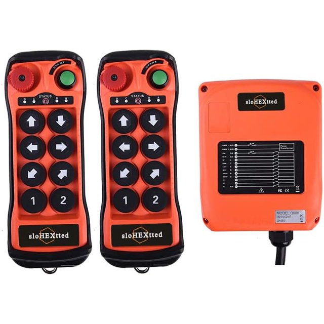 8 Channel Industrial Wireless Crane Radio Remote Control 1224V 12V 24V