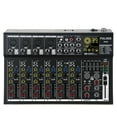 thumbnail image 1 of 8 Channel Mixer Audio, Professional Music Sound PA Mixer DJ Mixing Board Console with 99 DSP Effects, 5-band EQ, Bluetooth, USB Interface, 48V Phantom Power for Recording Stage Karaoke, 1 of 9