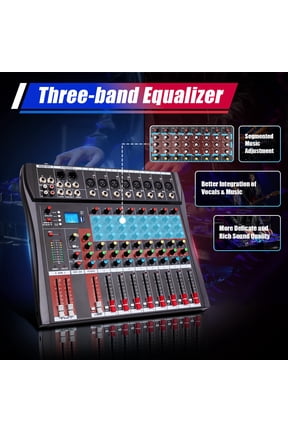 8 Channel Mixing Console Studio Audio DJ Live KTV Bluetooth Sound Board