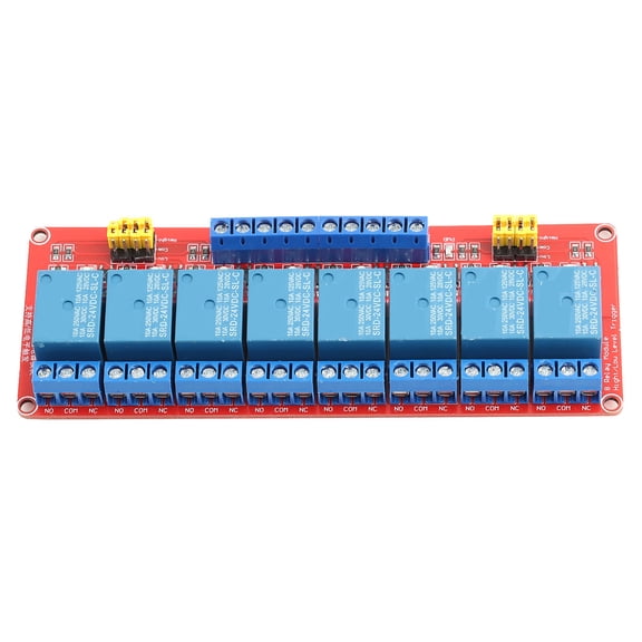 8,Channel Optocoupler Relay Module, High/Low Trigger, 5/12/24V, Stable Fault Tolerant