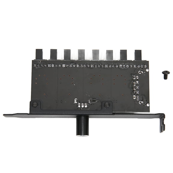 8-Channel PCI Mount Fan Speed Controller with Manual Knob for 4-Pin/3-Pin CPU Chassis HDD VGA Fans - 12V IDE Powered
