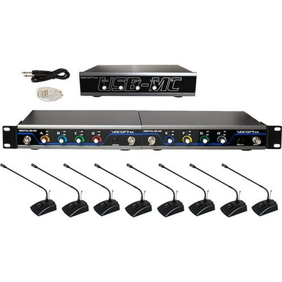 8 Channel USB Interface Wireless Microphone