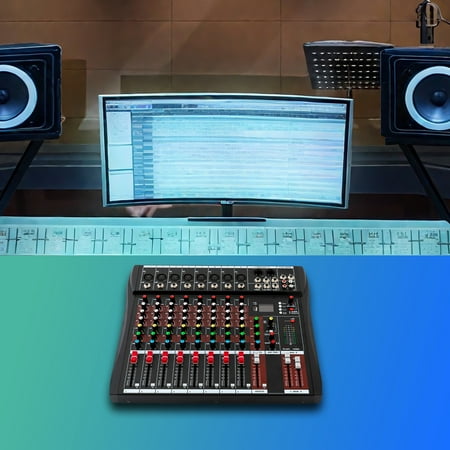8 Channel USB Mixing Console Bluetooth Live Studio Audio DJ Sound Mixer Board