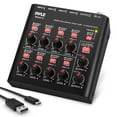 thumbnail image 1 of 8-Channel Wireless BT Streaming Mini Line Mixer with USB Audio Interface - 8 Mono/Stereo Switching Inputs, 1 of 4