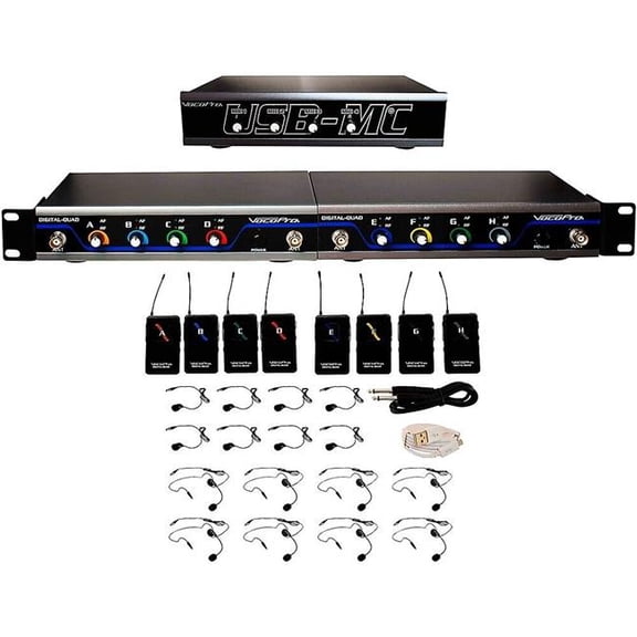 8 Channel Wireless Microphone & USB Interface, Black