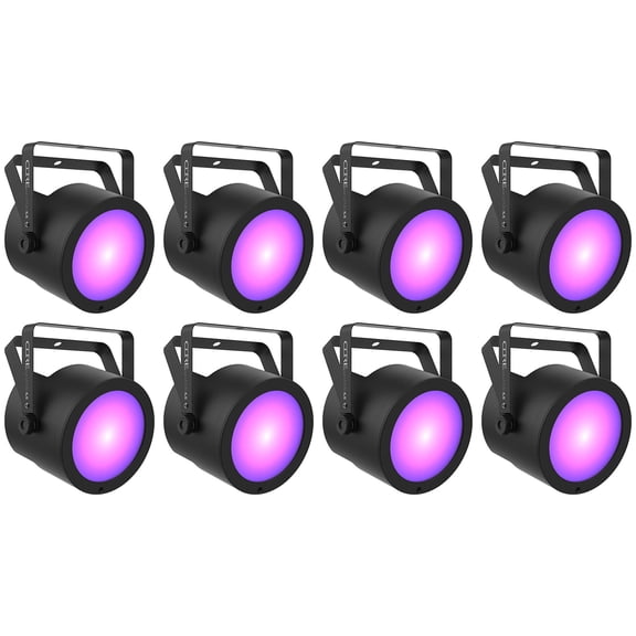 8 Chauvet DJ COREpar UV 120 ILS 120w UV COB LED D-Fi USB DMX Par Can Wash Lights