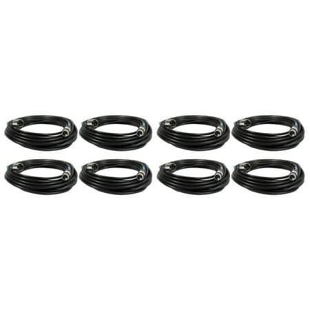 8) Chauvet DJ DMX3P50FT 50 Foot DMX Lighting 3 Pin XLR Male To Female DMX Cables