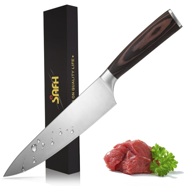 8" Chef Knife, Professional Stainless Steel Kitchen Cooking Knife, Sharp Meat Cutting Knives