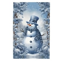 8 Christmas Snowman Table Runner Festive Dining Table Cloth For Holiday Party Decor Polyester Material 70.8X11.8 Inches