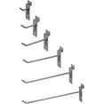 thumbnail image 1 of 8" Chrome Slatwall Hooks, Slatwall Display Panel Hangers - 6 Pack, 1 of 1