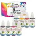 thumbnail image 1 of 8 Color 1oz Airbrush Face & Body Art Paint Kit Water-Based Custom Temp Tattoo, 1 of 5