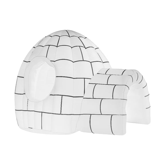 World Trade 8 ft Inflatable Igloo Dome Tent with Color-Changing LED Light Show, Lighted Outdoor Christmas Yard Decoration