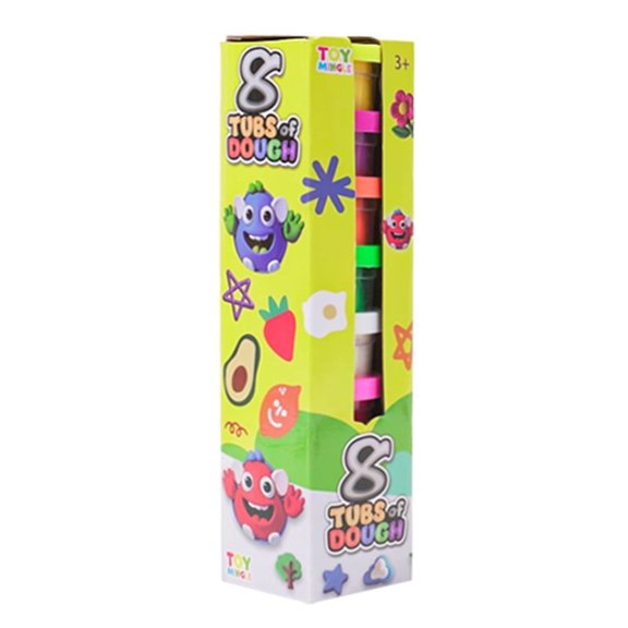 8-Color Essential Modeling Dough Starter Kit - 334g Portable Travel Size Clay Set - Non-Toxic & Reusable Educational Toy