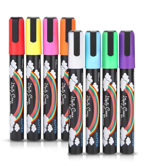 8-Color Fluorescent Marker Pen Set for Whiteboard Use