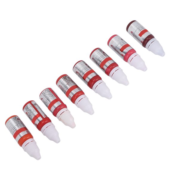 8-Color Microblading Pigment Ink Set for Lip Practice Skin, Semi Permanent Makeup Practice Tattoo Color Kit (8-Pack, 4.06 fl oz / 120ml Total, Not for Real Human Use)