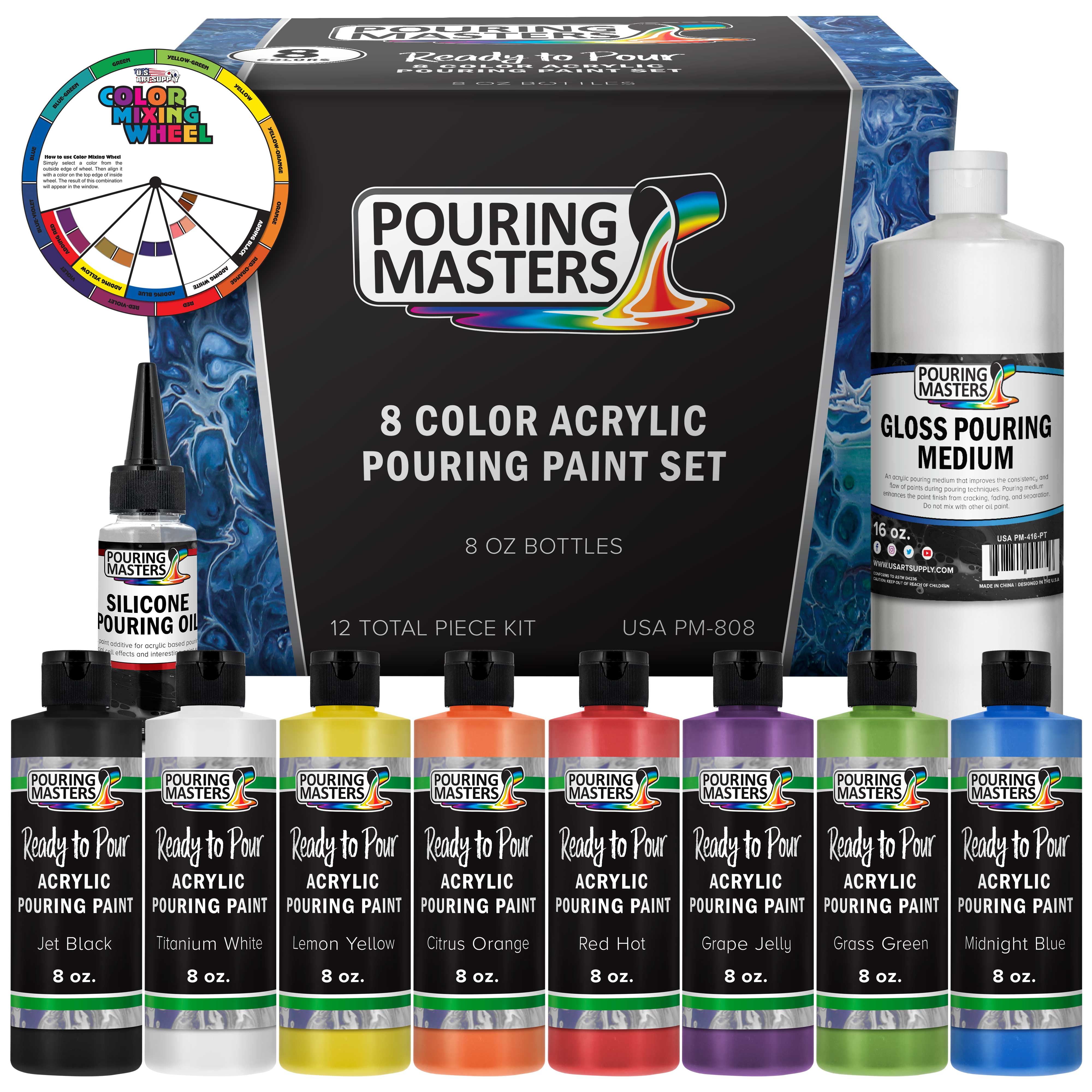 Gemstones Set – 8 ounce acrylic pouring paint sets – ready to pour