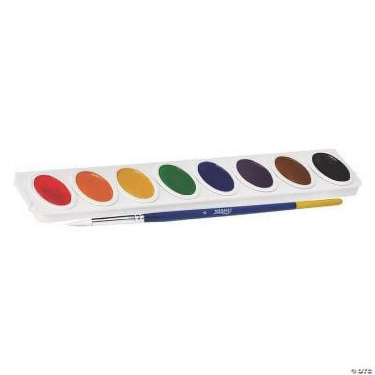 8-Color Watercolor Paint Tray, Birthday, Basic Art Supplies, 1 Piece