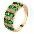 thumbnail image 1 of 8 Colors AAA CZ Band Womens 925 Silver/Gold Wedding Party Jewelry Ring Size 6-10, 1 of 9