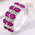 thumbnail image 1 of 8 Colors AAA CZ Band Womens 925 Silver/Gold Wedding Party Jewelry Ring Size 6-10, 1 of 9