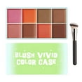 thumbnail image 1 of 8 Colors Blush Contour Palette with Brush, Face Matte Blush Palette Shading Blusher - Buildable Facial Cheek Blusher Contour Bronzing Pressed Powder Makeup Pallet Women Gift Set, 1 of 7