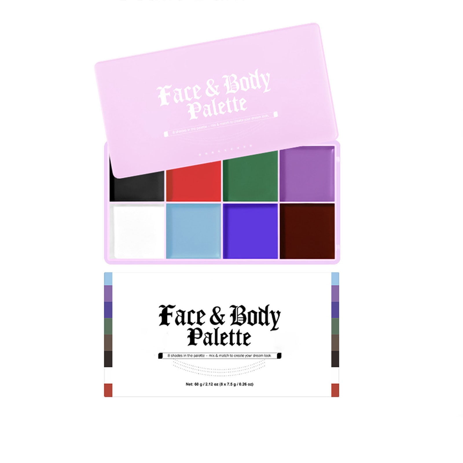 Fall Face Paint Sign 8 Colors Face and Body Paint Palette, Halloween Fluorescent Face Paint ...