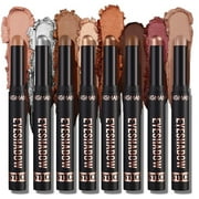 8 Colors Fashion Pearly Shinny Eye Shadow, Durable Smooth Waterproof Eye Shadow Stick Sparkling Flash Eye Shadow Glossy Smoked Eye MakeupA